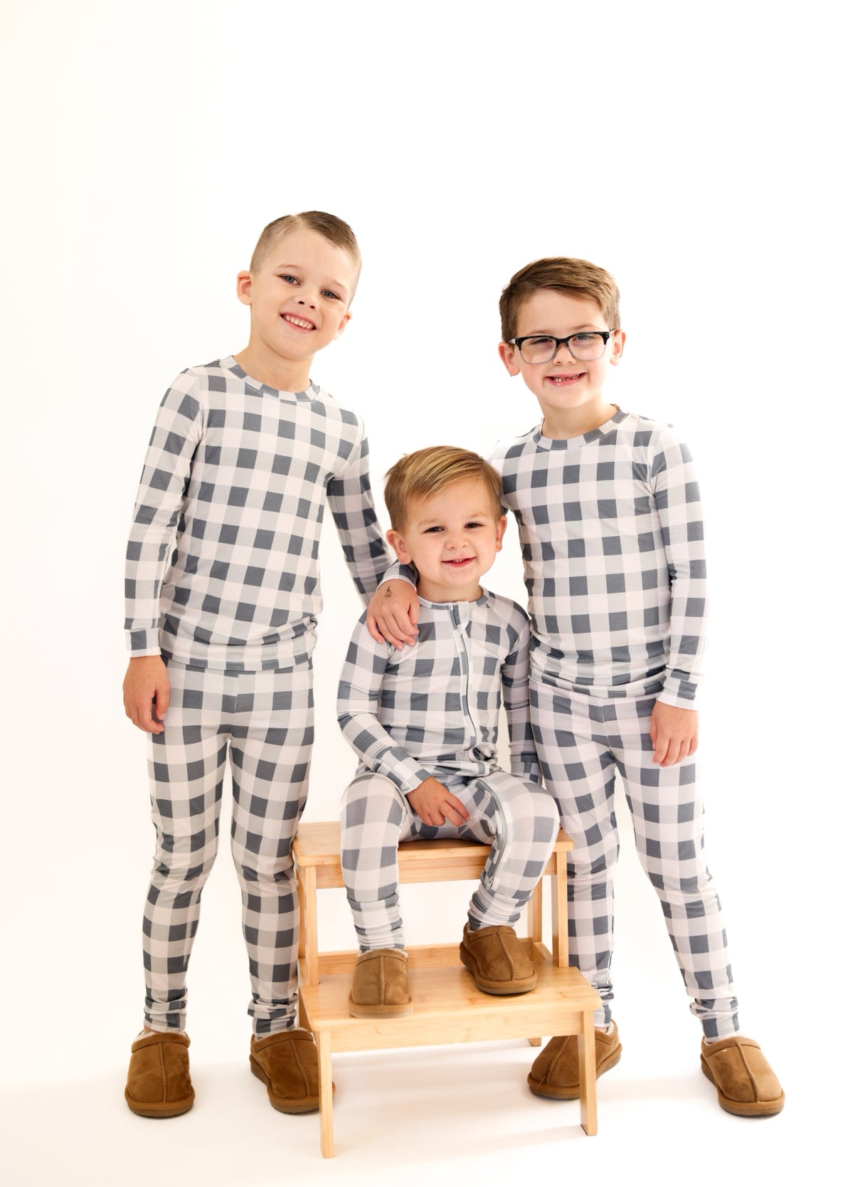 SLATE GINGHAM | TWO PIECE SET