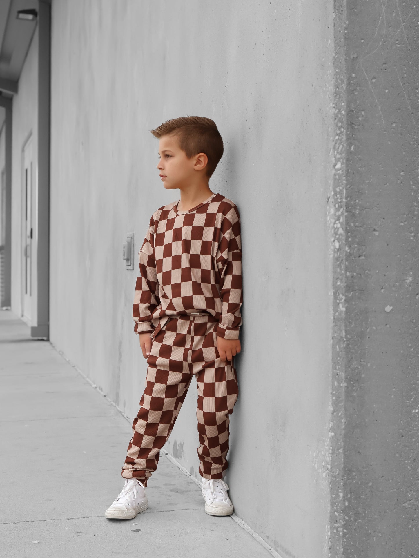 Organic Ribbed Set in Spiced Cider + Graham