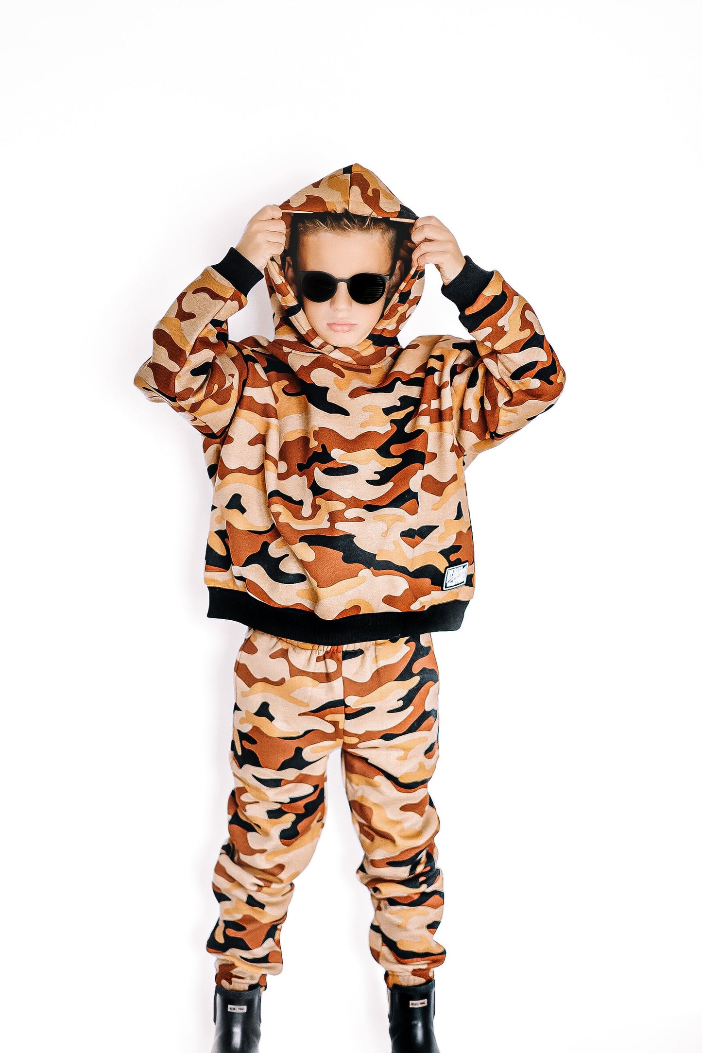 Fleece Hoodie + Sweatpants Set in Ranger