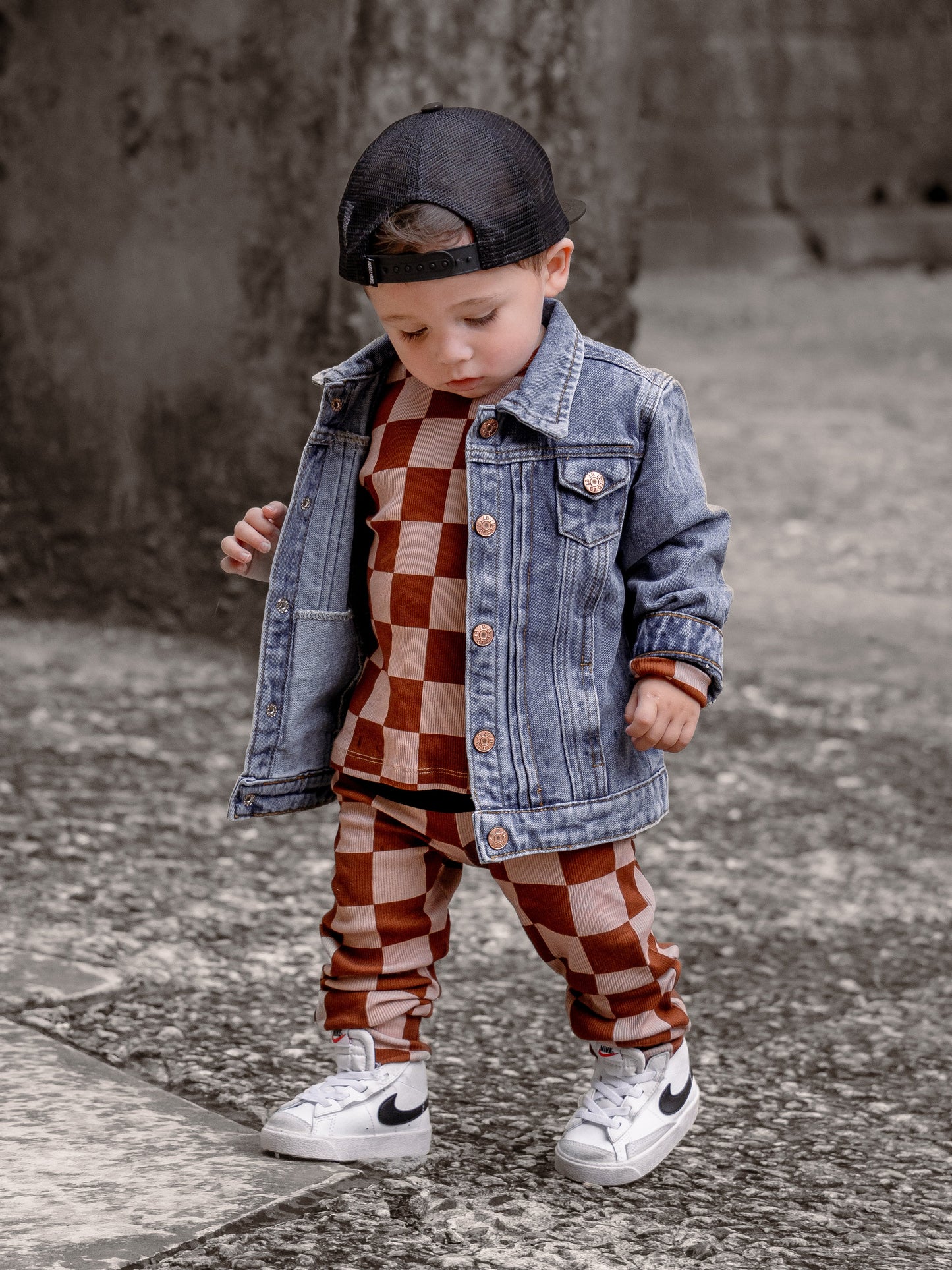 Organic Ribbed Set in Spiced Cider + Graham