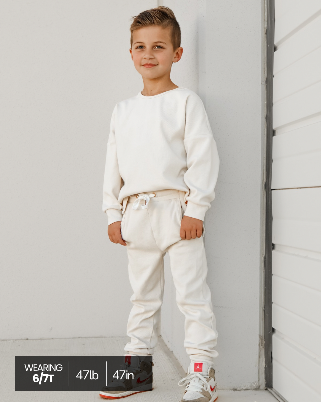 Organic Ribbed Set in Oat