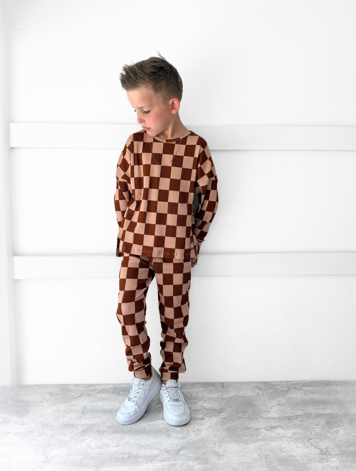 Organic Ribbed Set in Spiced Cider + Graham