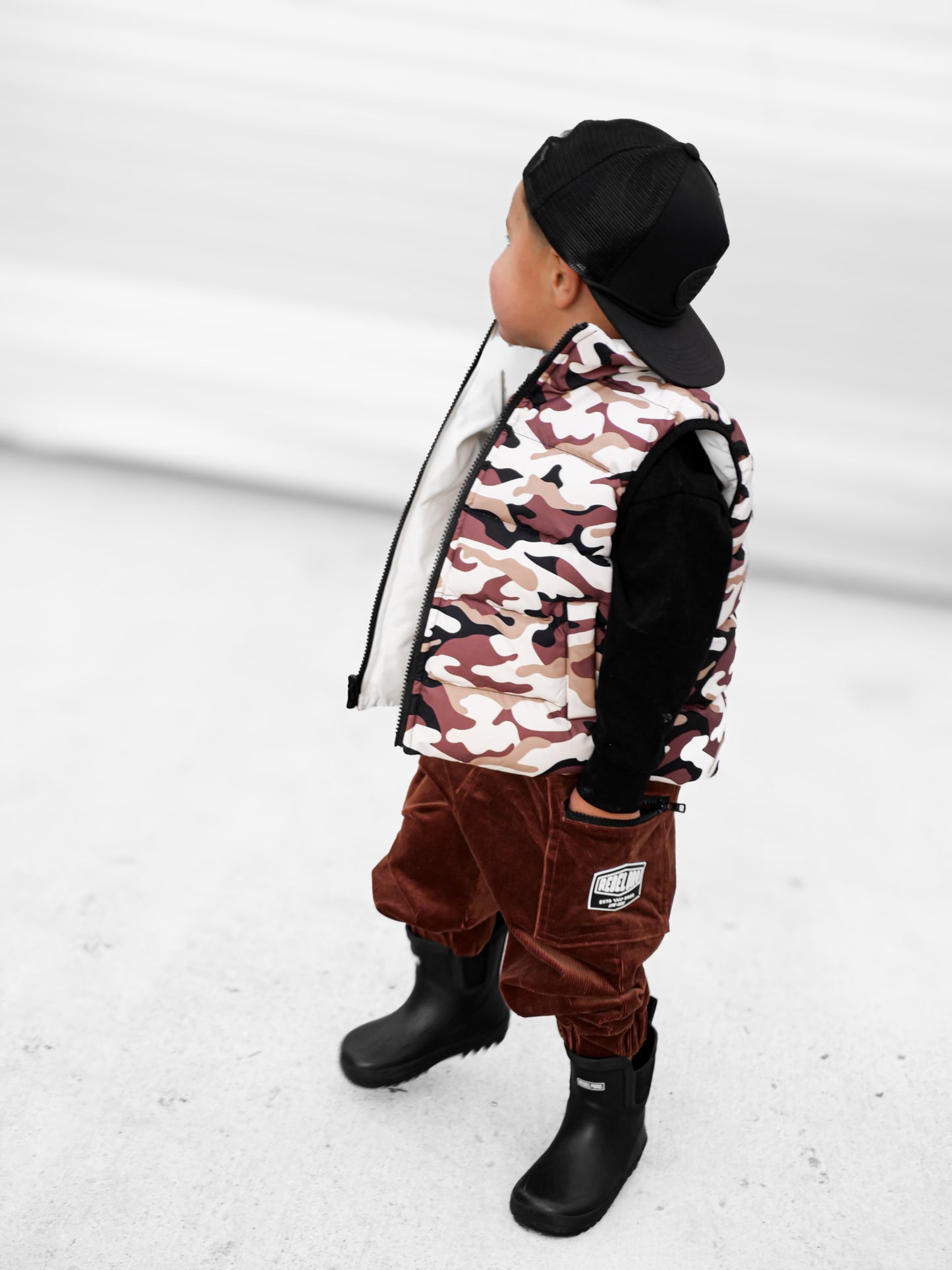 Reversible Puffer Vest in Ranger