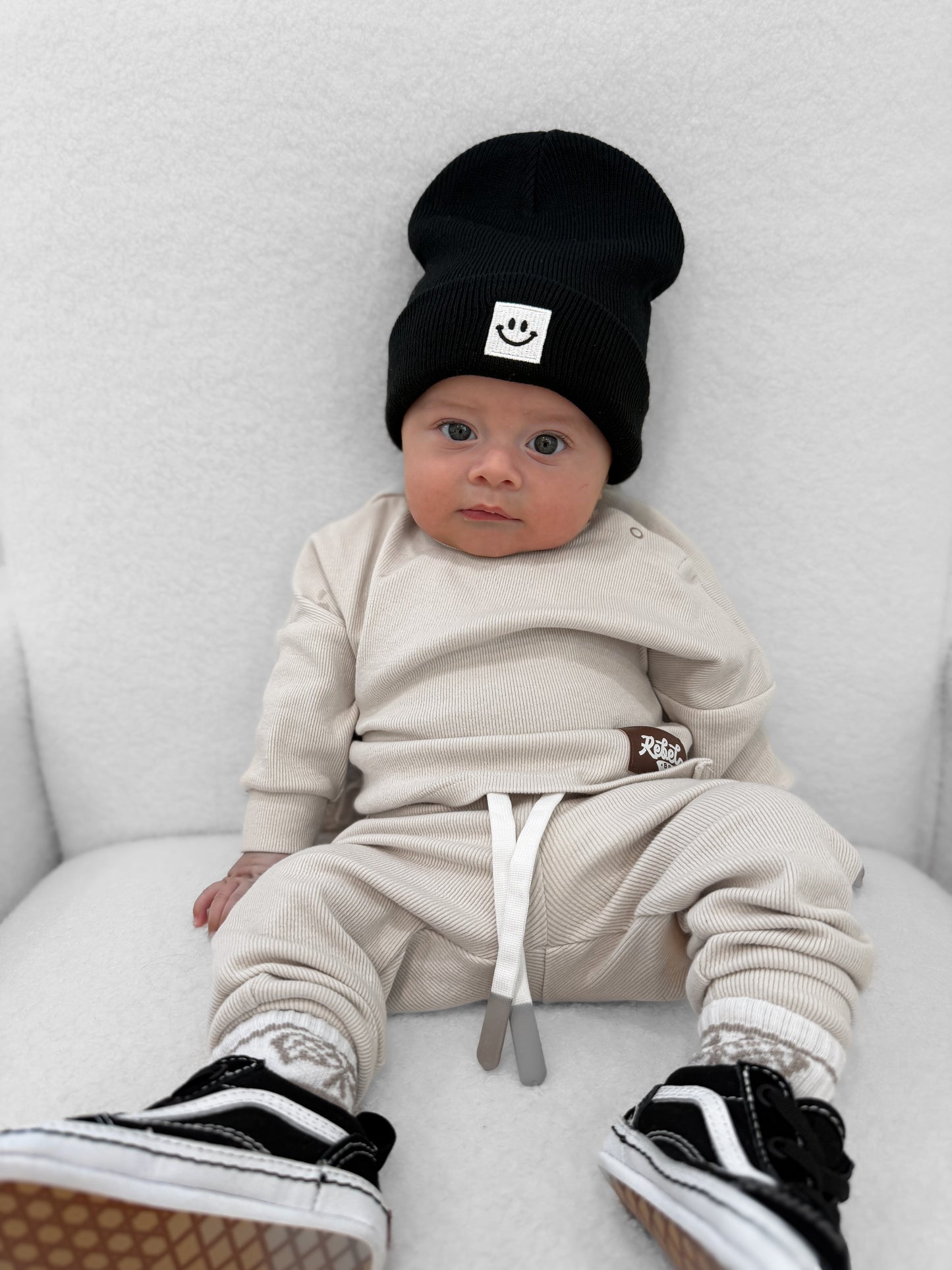 Organic Ribbed Set in Oat