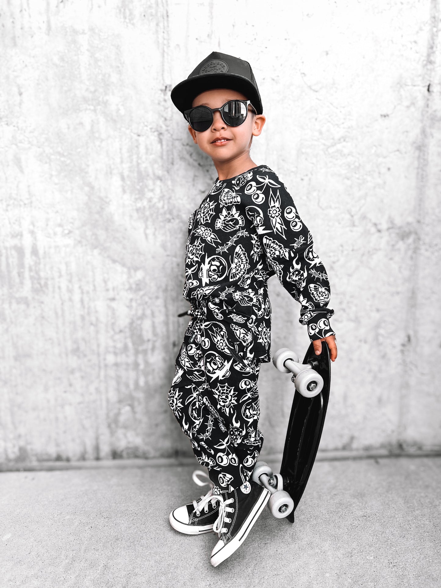 Organic Ribbed Set in Bad Boy [Midnight Edition]