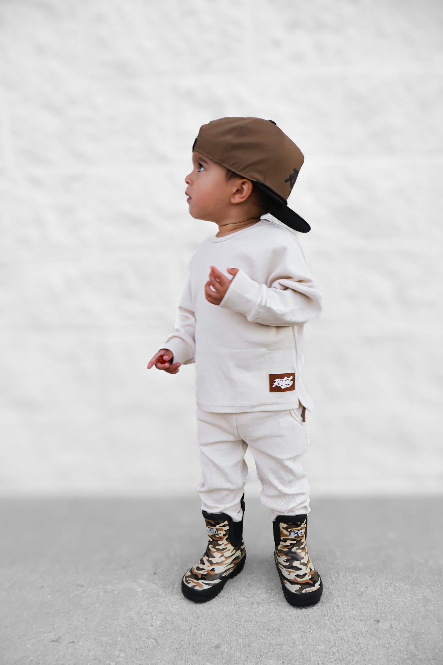 Organic Ribbed Set in Oat