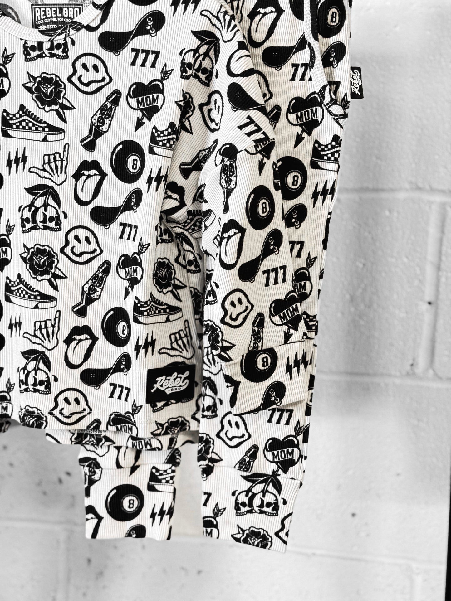 Organic Ribbed Set in Cool Kid