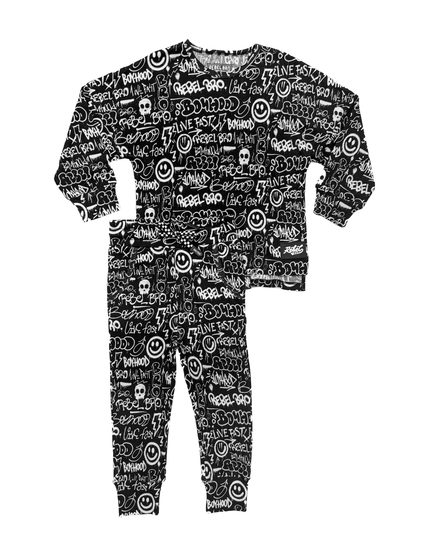 Organic Ribbed Set in Urban Drip [Midnight Edition]