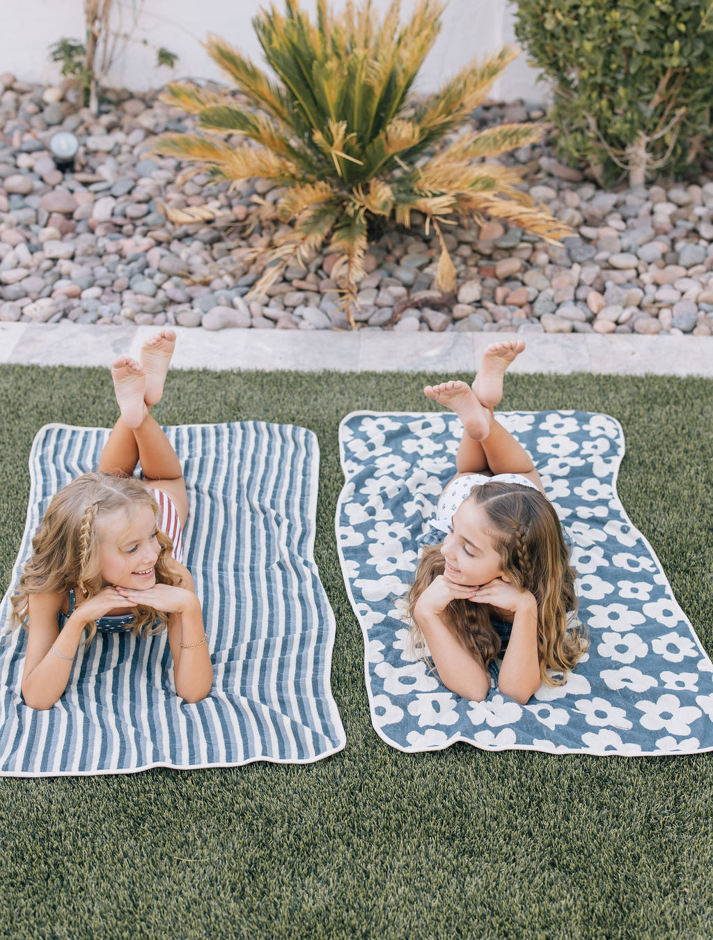 Blue Stripe Organic Cotton Beach Towel