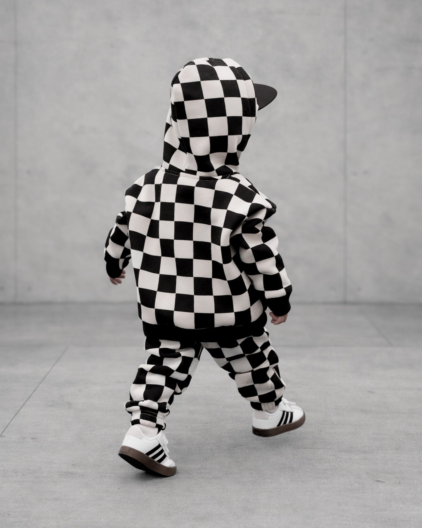 Fleece Hoodie + Sweatpants Set in Venice (Checkered)