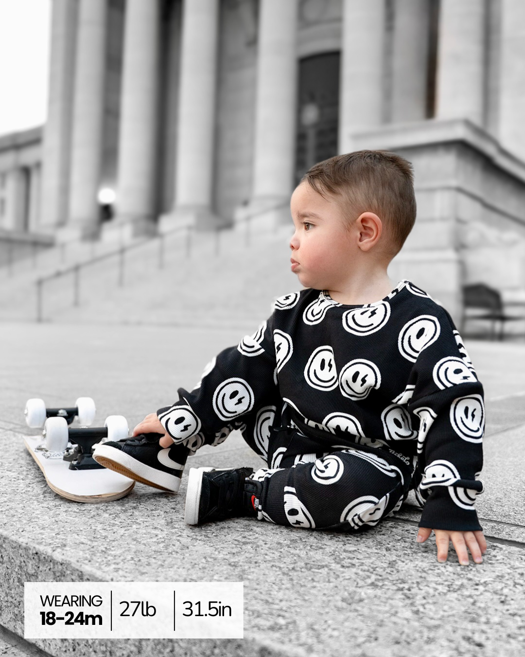 Organic Ribbed Set in Mr. Brightside