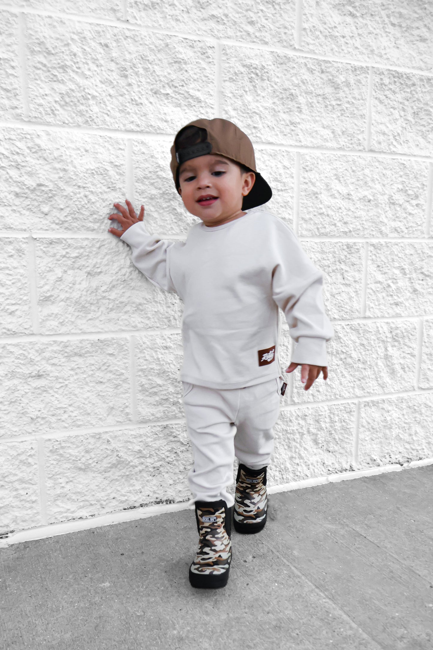 Organic Ribbed Set in Oat