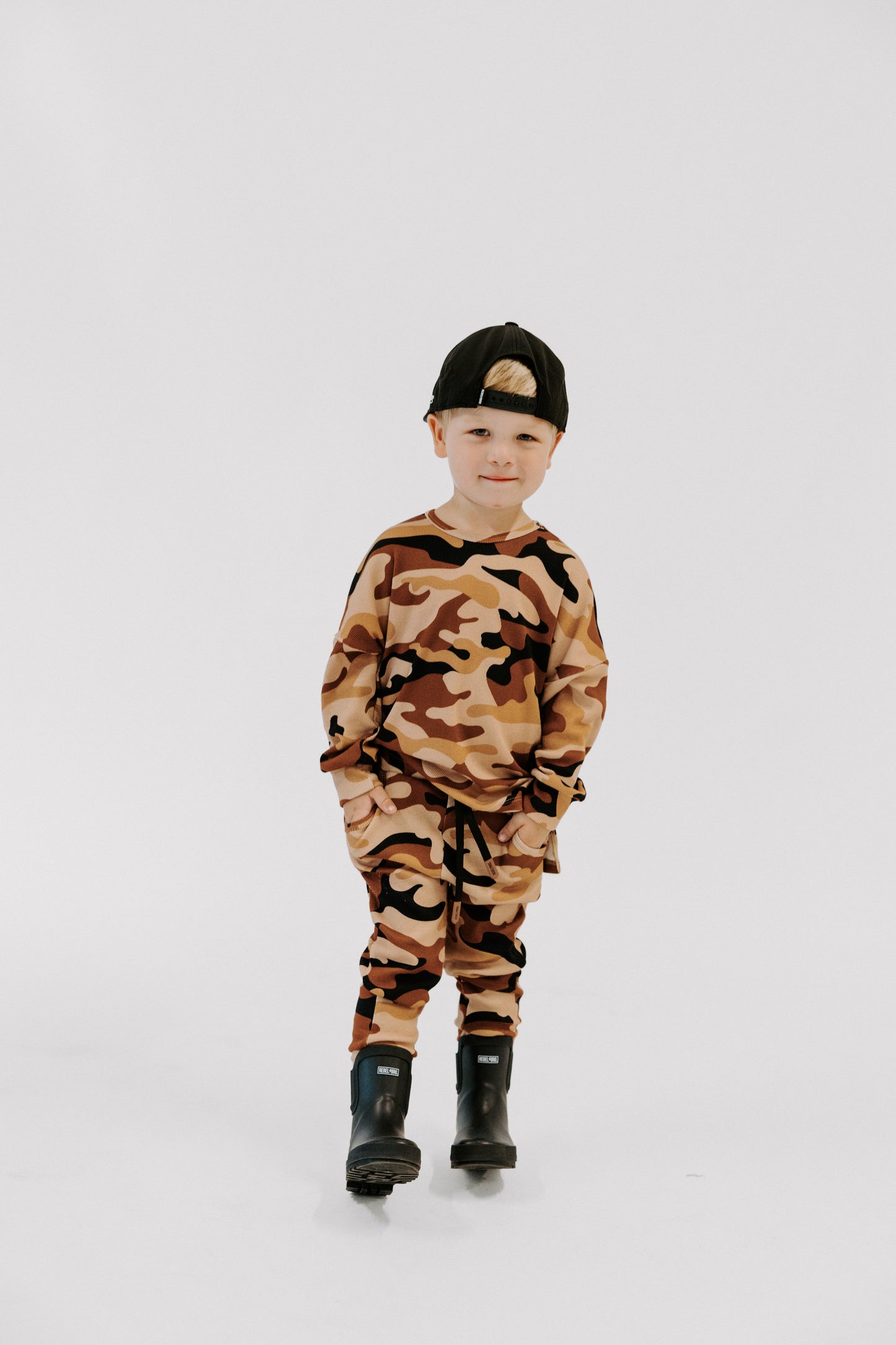 Organic Ribbed Set in Ranger