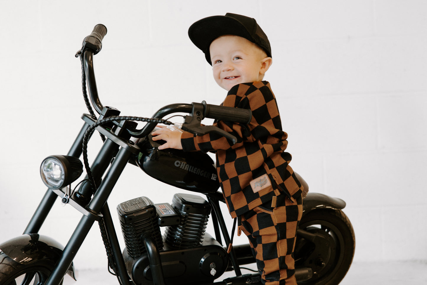 Organic Ribbed Set in Smoke + Spice