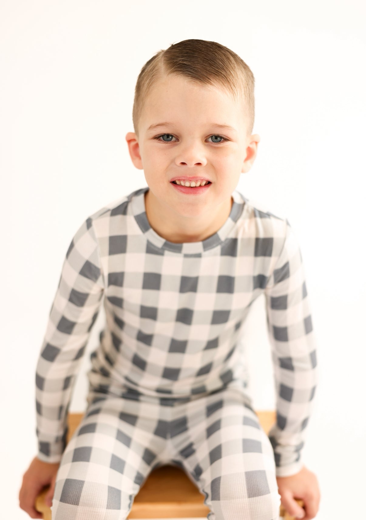 SLATE GINGHAM | TWO PIECE SET