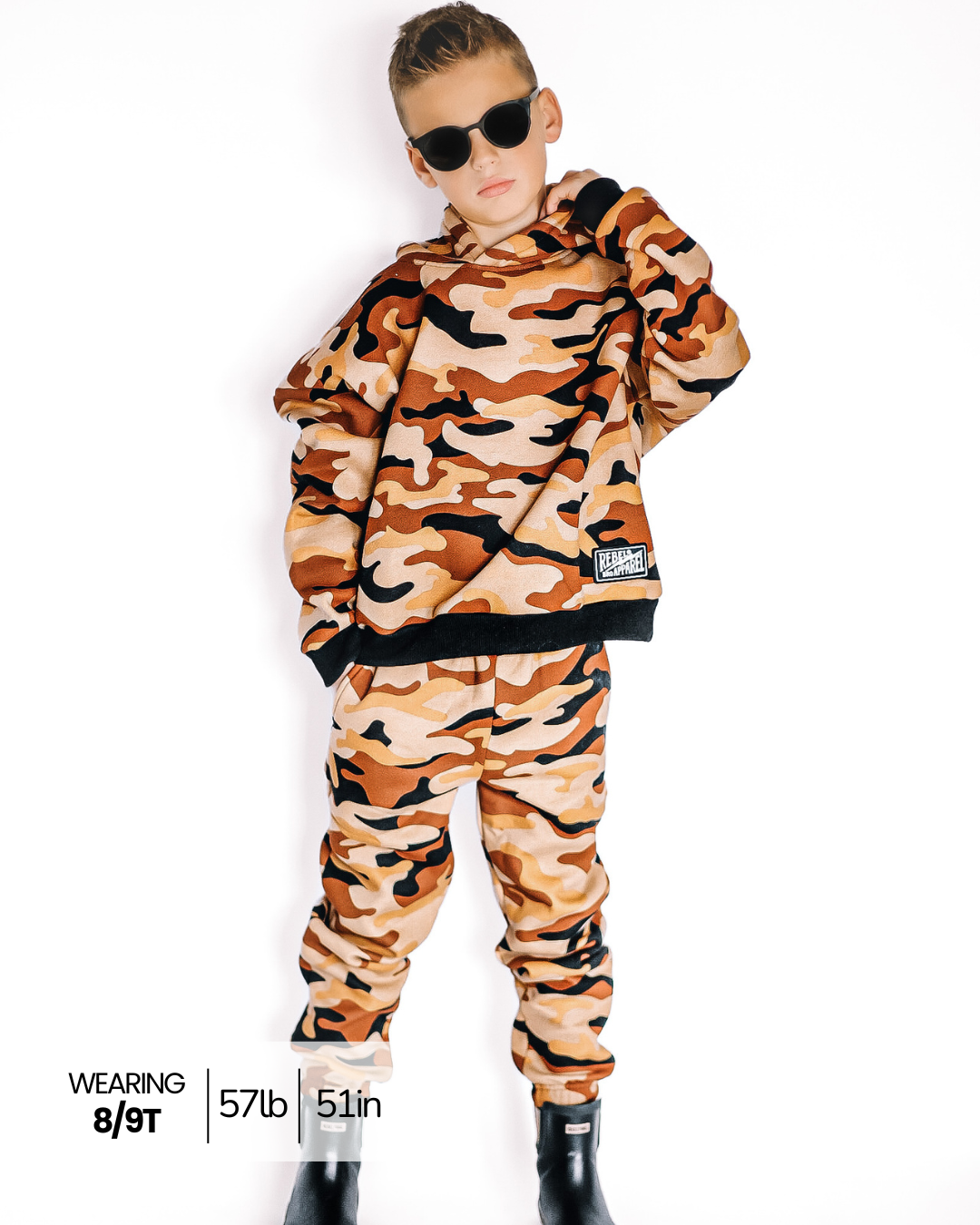 Fleece Hoodie + Sweatpants Set in Ranger